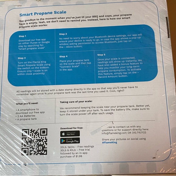Flame King Smart Wireless Propane Tank Scale - Picture 2 of 10